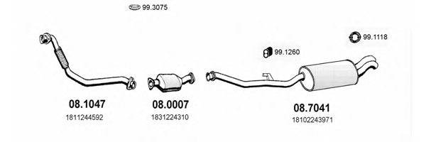 ASSO ART0360 Exhaust System